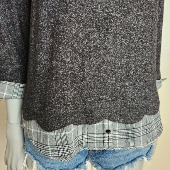 Faith and Joy Jeweled Collar Crewneck Sweater Blouse Top Size S NWOT - Picture 3 of 11